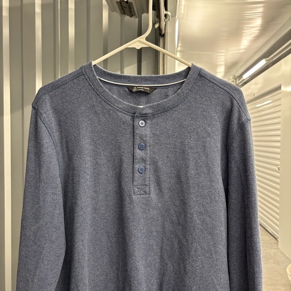 Member’s Mark Classic Blue Long Sleeve Thermal Henley for Men Large L - Picture 3 of 15